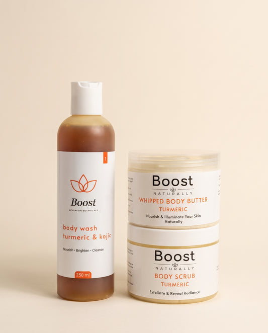 The Turmeric Ritual: Body Wash, Sugar Scrub & Whipped Body Butter