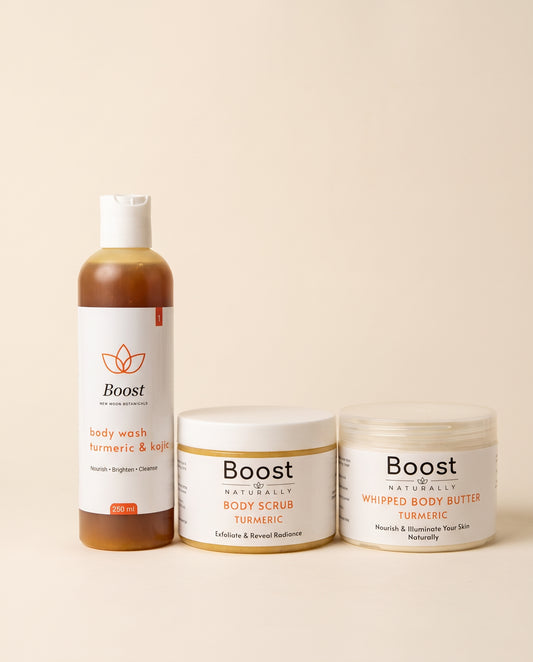 The Turmeric Ritual: Body Wash, Sugar Scrub & Whipped Body Butter